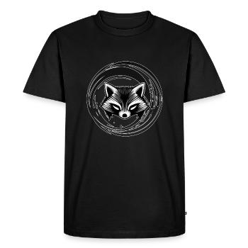 Raccoon - Men's Premium Organic T-Shirt - black - Front - Nico (187cm)