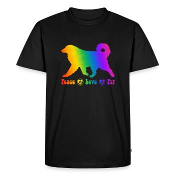 Bouvier des Pyrénées, entièrement personnalisable à volonté - T-shirt Premium bio Homme - noir - Devant - Nico (187cm)