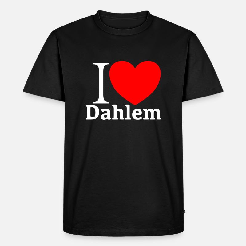 I LOVE Dahlem (Berlin) - Männer Premium Bio T-Shirt - Schwarz