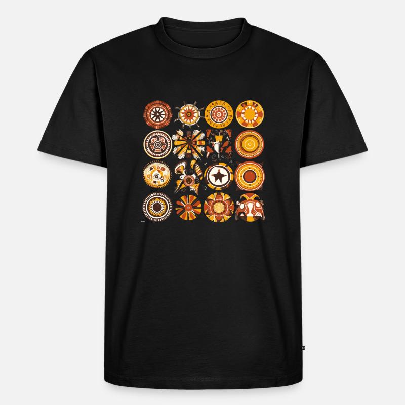 Afrikanische Folklore - Männer Premium Bio T-Shirt - Schwarz