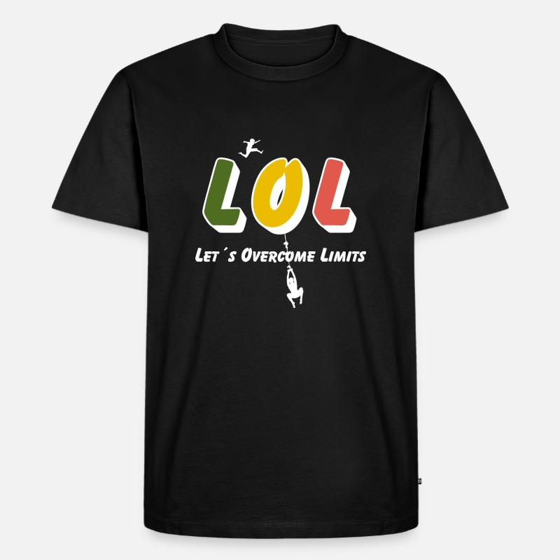 LOL - Let´s Overcome Limits - Männer Premium Bio T-Shirt - Schwarz