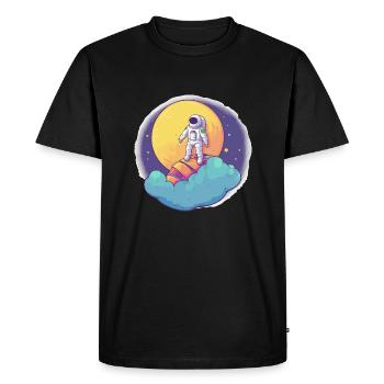 Neil Astronaute - T-shirt Premium bio Homme - noir - Devant - Nico (187cm)