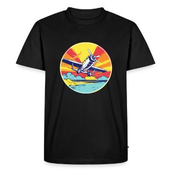 Avion de loisirs - T-shirt Premium bio Homme - noir - Devant - Nico (187cm)