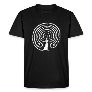Labyrinth - Men's Premium Organic T-Shirt - black - Front - Nico (187cm)