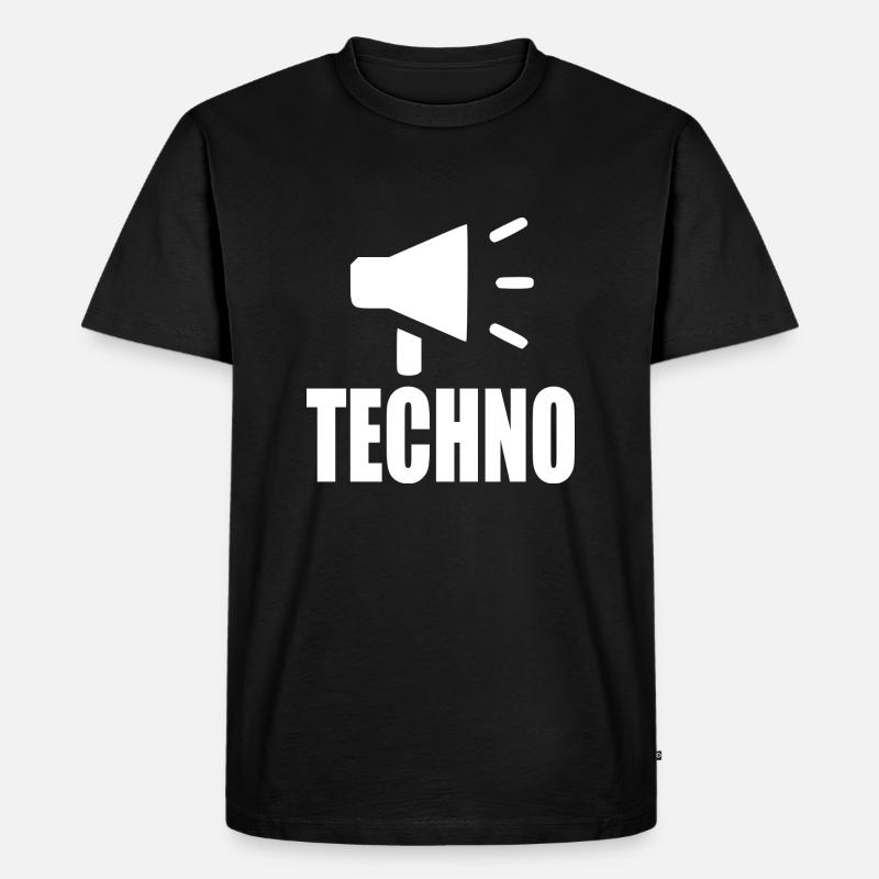 Techno - Männer Premium Bio T-Shirt - Schwarz