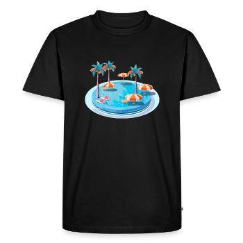 Une piscine de rêve - T-shirt Premium bio Homme - noir - Devant - Nico (187cm)