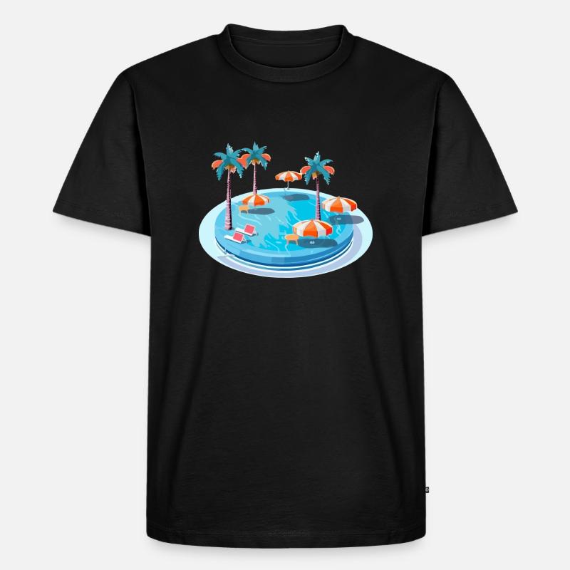Ein Traumpool - Männer Premium Bio T-Shirt - Schwarz