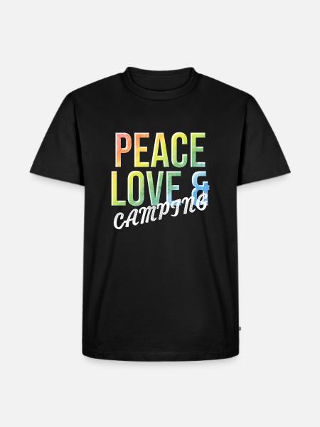 Camping Liebe - Männer Premium Bio T-Shirt - Schwarz
