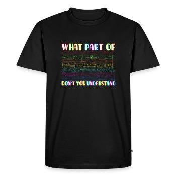 What part of don ́t you understand? Mathematics fan - Men's Premium Organic T-Shirt - black - Front - Nico (187cm)