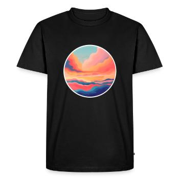 Au-dessus des nuages - T-shirt Premium bio Homme - noir - Devant - Nico (187cm)