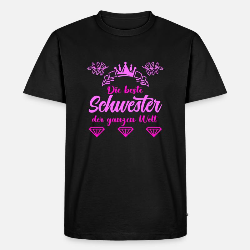 beste schwester - Männer Premium Bio T-Shirt - Schwarz
