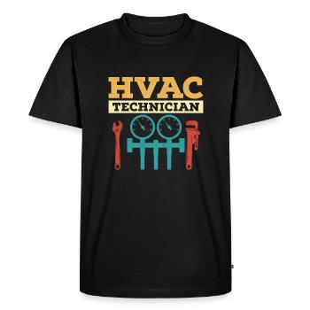 HVAC Technician AC Tech Installer - Men's Premium Organic T-Shirt - black - Front - Nico (187cm)
