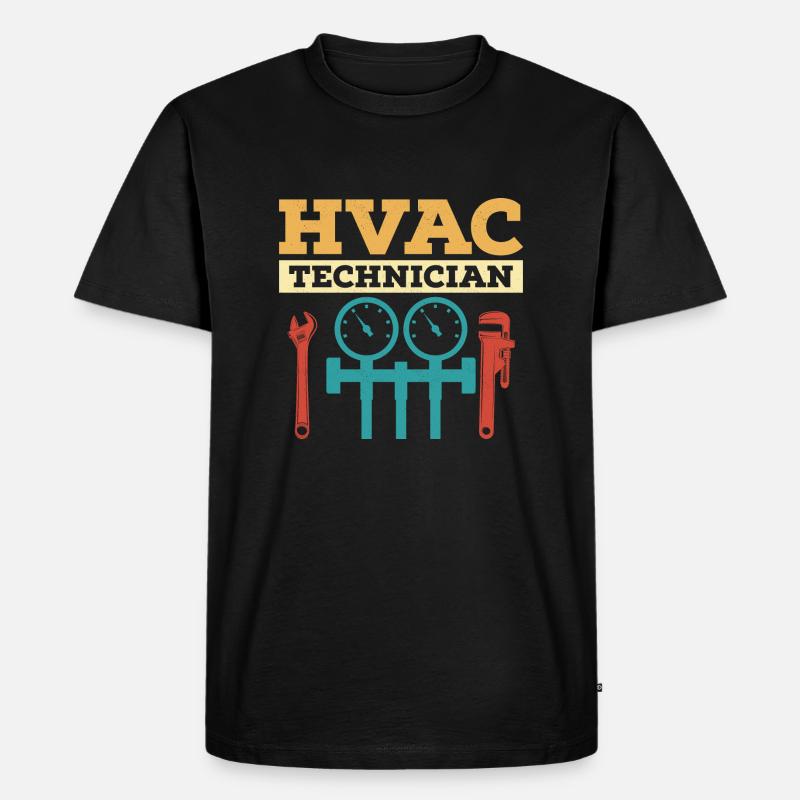 HVAC Technician AC Tech Installer - Männer Premium Bio T-Shirt - Schwarz