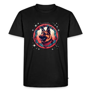 Berger allemand chien de Noël, chiens d’amour - T-shirt Premium bio Homme - noir - Devant - Nico (187cm)