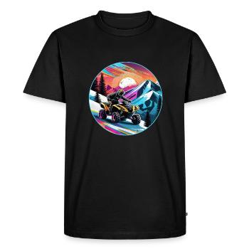quad et tout terrain - T-shirt Premium bio Homme - noir - Devant - Nico (187cm)