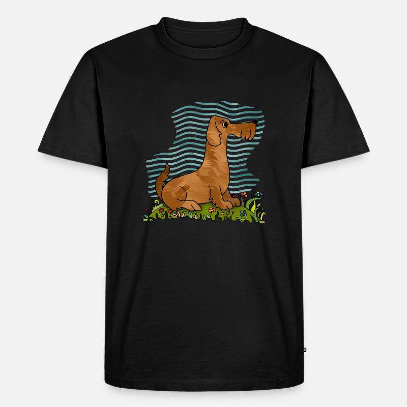 Hund - Männer Premium Bio T-Shirt - Schwarz