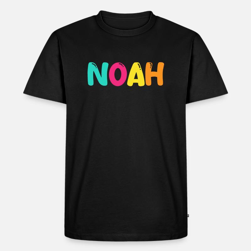 Name - Noah - Männer Premium Bio T-Shirt - Schwarz