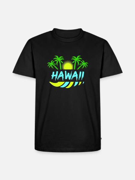 hawaii - Männer Premium Bio T-Shirt - Schwarz