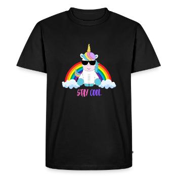 Stay Cool - Men's Premium Organic T-Shirt - black - Front - Nico (187cm)