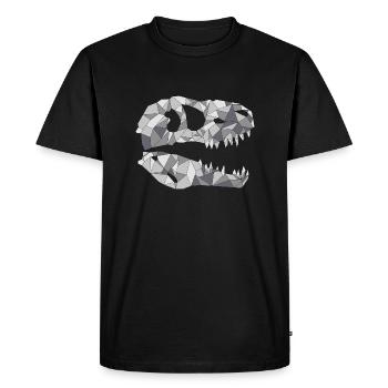 GEOMETRIC DINOSAUR SKULL - Men's Premium Organic T-Shirt - black - Front - Nico (187cm)