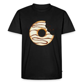 donut crunch eat butcher pastry 120234 Q - Men's Premium Organic T-Shirt - black - Front - Nico (187cm)