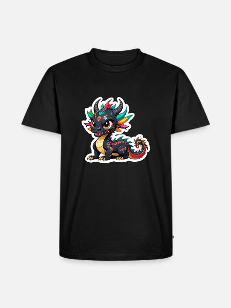 Adorable Chinese Dragon - Men's Premium Organic T-Shirt - black