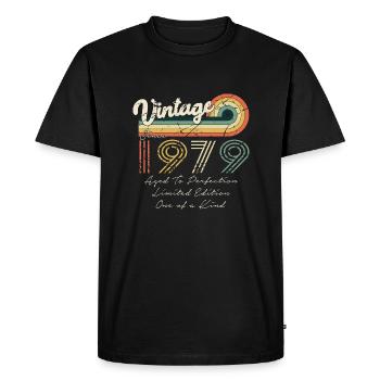 1979 Vintage Classic 1979 - Men's Premium Organic T-Shirt - black - Front - Nico (187cm)