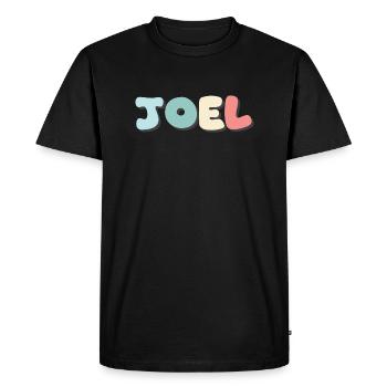 Nom - Joel - T-shirt Premium bio Homme - noir - Devant - Nico (187cm)