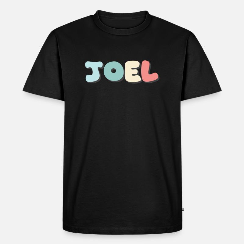 Name - Joel - Männer Premium Bio T-Shirt - Schwarz