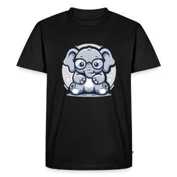 Elephant - Men's Premium Organic T-Shirt - black - Front - Nico (187cm)