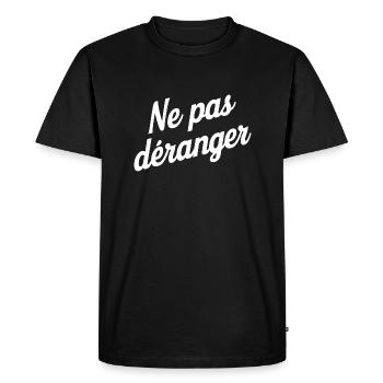 Ne pas déranger - T-shirt Premium bio Homme - noir - Devant - Nico (187cm)