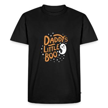 Le petit Boo de papa, joyeux Halloween - T-shirt Premium bio Homme - noir - Devant - Nico (187cm)