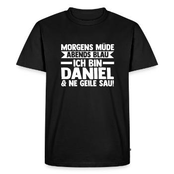 First name Daniel - Men's Premium Organic T-Shirt - black - Front - Nico (187cm)