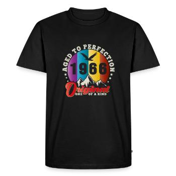 Perfection 1966 -58th Anniversary,Original - Men's Premium Organic T-Shirt - black - Front - Nico (187cm)