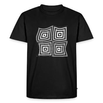 illusion d’optique - T-shirt Premium bio Homme - noir - Devant - Nico (187cm)