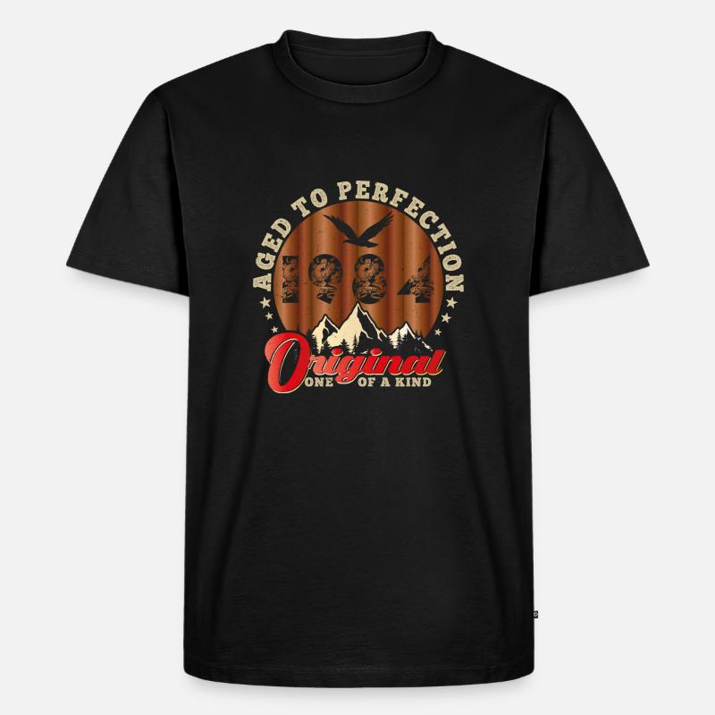 Ikonisches Jubiläum 1984 - Männer Premium Bio T-Shirt - Schwarz