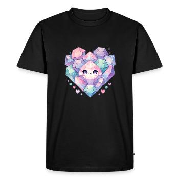 Crystals - Men's Premium Organic T-Shirt - black - Front - Nico (187cm)