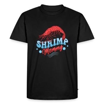 Shrimp Mommy Seafood Shrimp Lover - Men's Premium Organic T-Shirt - black - Front - Nico (187cm)