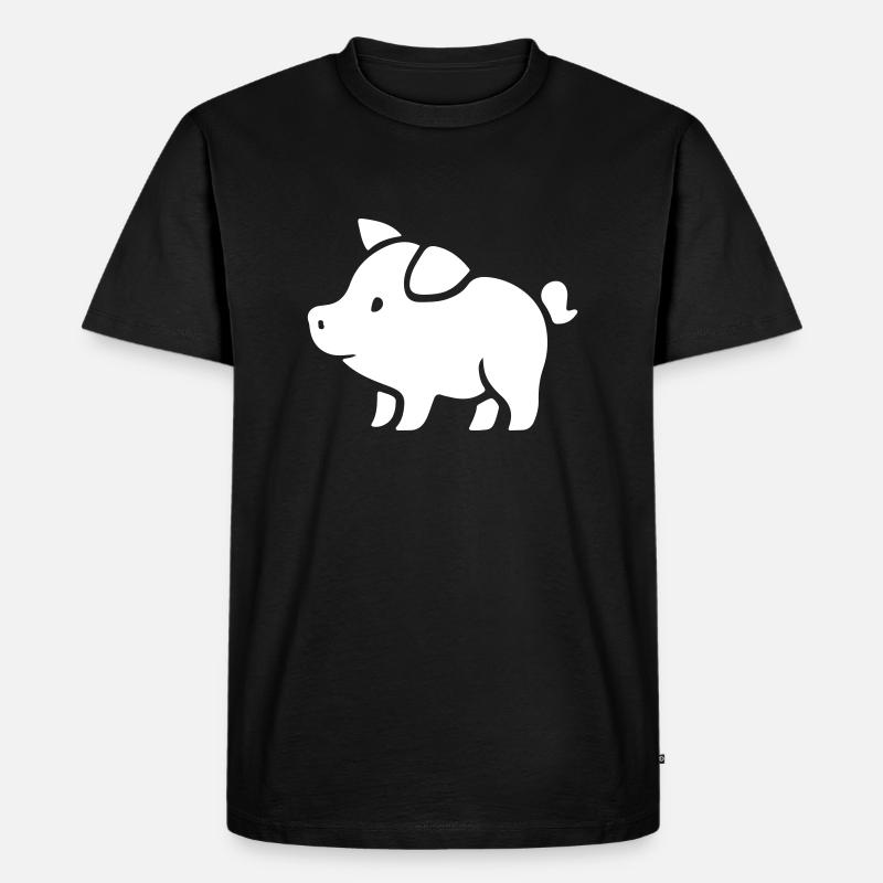Schweinchen Sau Eber - Männer Premium Bio T-Shirt - Schwarz
