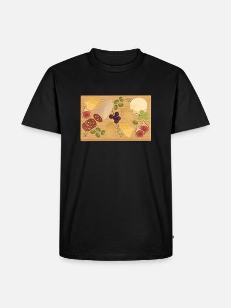 Charcuterie-Brett - Männer Premium Bio T-Shirt - Schwarz