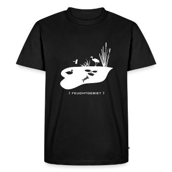 Zones humides grenouille d'étang étang blanc lac - T-shirt Premium bio Homme - noir - Devant - Nico (187cm)