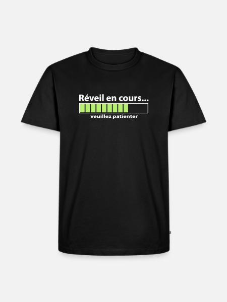 Wake Strom - Männer Premium Bio T-Shirt - Schwarz