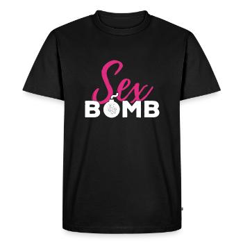 Sexbomb Hot Sexy - Männer Premium Bio T-Shirt - Schwarz - Vorne - Nico (187cm)