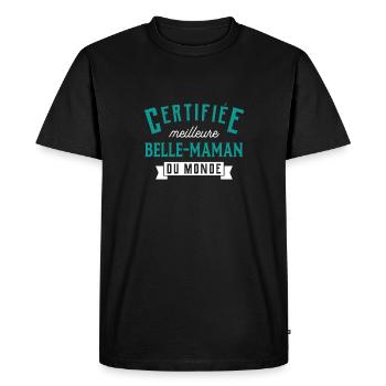 Meilleure belle maman - T-shirt Premium bio Homme - noir - Devant - Nico (187cm)