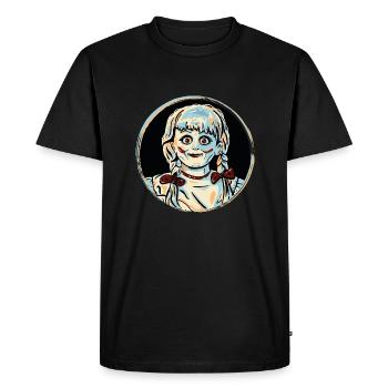 Annabelle Halloween Doll - Men's Premium Organic T-Shirt - black - Front - Nico (187cm)