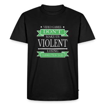 8 bit humor retro videogames bday adventure - T-shirt Premium bio Homme - noir - Devant - Nico (187cm)