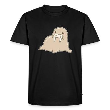 Morses - T-shirt Premium bio Homme - noir - Devant - Nico (187cm)
