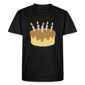 5 Candles Birthday Cake - Men's Premium Organic T-Shirt - black - Front - Nico (187cm)