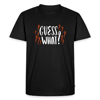 Devinez ce que Guess Garçon ou Fille Enceinte - T-shirt Premium bio Homme - noir - Devant - Nico (187cm)