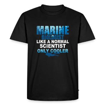 Un biologiste marin comme un scientifique normal biologie - T-shirt Premium bio Homme - noir - Devant - Nico (187cm)